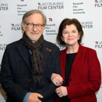<p>Steven Spielberg and Film Critic Janet Maslin at a preview screening of Spielberg’s new film, “The Post,&quot; at The Jacob Burns Film Center in Pleasantville.</p>