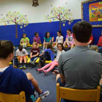 <p>Bronxville High School student-athletes talked with elementary school students about the significance of good sportsmanship, hard work and character education during the annual “Meet the Athlete Day.”</p>