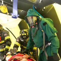 <p>First responders in New Rochelle received some training during the hazardous chemical spill training at United Hebrew.</p>