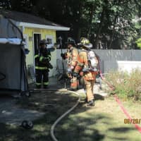 <p>Responders were able to extinguish the fire in a shed before moving onto the brushfire. </p>