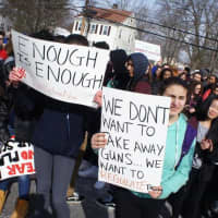 <p>Carmel High School students take part in national walkout against gun violence.</p>