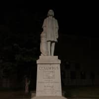 <p>The words &quot;Fake News&quot; was found painted on the pedestal of the statue of Christopher Columbus at the Heritage Wall on West Avenue in Norwalk.</p>