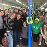 <p>Bronxville students volunteering at Habitat for Humanity in New Rochelle.</p>
