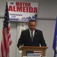 <p>Al Almeida, a Democrat, announces his plan to run for mayor of Danbury this fall.</p>