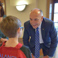 <p>New Bronxville Schools Superintendent Roy Montesano met with members of the Bronxville community during a meet-and- greet reception.</p>