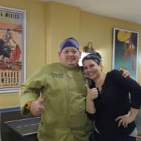 <p>Cynthia Soto and her chef.</p>