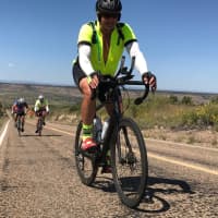 <p>Cyclists on the &quot;Road to Victories” coast-to-coast event.</p>