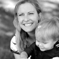 <p>Larchmont Photographer Jane Goodrich with her nephew.</p>