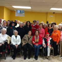 <p>Garth Road Seniors welcoming Father Terry Tull to the Center in Eastchester.</p>