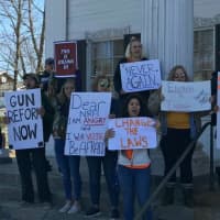 <p>Students from Carmel High School organized a rally at the old Putnam County Courthouse over gun control laws in America.</p>