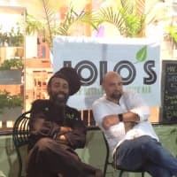 <p>Steve Brock, right, has partnered with Marco (aka Chef Jolo) Moise, left, for a second location of Jolo&#x27;s Kitchen.</p>