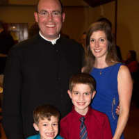 <p>Matthew and Nicole Mead with their sons Liam and Nicholas, who attend Prospect Hill School. </p>