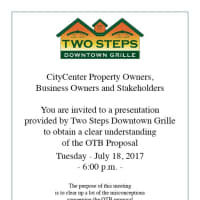 <p>The meeting will be Tuesday, July 18, at 6 p.m. at Two Steps Downtown Grille in downtown Danbury.</p>