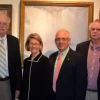 <p>Society historian Ken Reiss with board members Lynn Sheppard, Dave Polett and John Sheppard.</p>