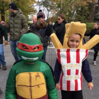 <p>Raphael hangs out with a french fry at the Ragamuffin Parade in Pleasantville.</p>