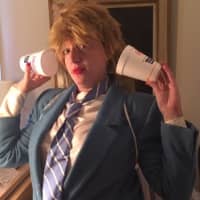 <p>Patti Rothberg dressed as Rod Stewart for Halloween.</p>