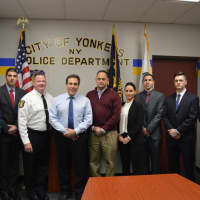 <p>The six new Yonkers Police Department hires.</p>