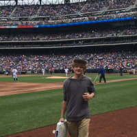 <p>Jakub Kosinski was invited onto the field to change bases in between innings during Sunday&#x27;s Mets game.</p>