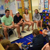 <p>Bronxville High School student-athletes talked with elementary school students about the significance of good sportsmanship, hard work and character education during the annual “Meet the Athlete Day.”</p>