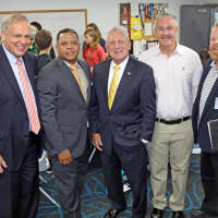 <p>Norwalk Mayor Harry Rilling and other city officials visit the Maritime Aquarium for the Mayor’s Student Engineering &amp; Science Program.</p>