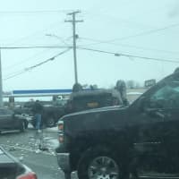 <p>A car crash on US 9 on Wednesday in Wappingers closed one northbound lane and injured one person.</p>