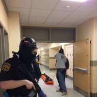 <p>Bedford Police during an &quot;active shooter drill.&quot;</p>