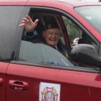 <p>Glen Rock resident Frank Brantigan rides through the Fourth of July parade in 2015.</p>