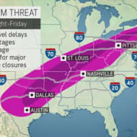 <p>A look at areas at risk for some or significant ice impacts through the end of the workweek.</p>