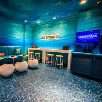 <p>The &quot;Aquapella&quot; lounge at &quot;The Modern&quot; is a karaoke and gaming room.</p>