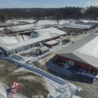 <p>A drone shot of the damage to Williams Lumber in Rhinebeck following a roof collapse from too much snow.</p>