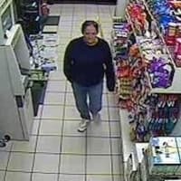 <p>Police are looking for this woman who allegedly held up a gas station June 10 in Holbrook.</p>