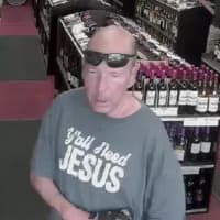 <p>Police are trying to track down two men who stole from a Huntington Station liquor store.</p>