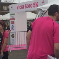 <p>The finish line at the Vicki Soto 5K.</p>