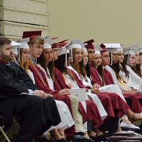 <p>Members of the Class of 2016 participate in commencement exercises Saturday at Valhalla High School.</p>