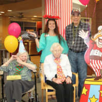 <p>Participants in the Waveny LifeCare Network Adult Day Program enjoy a visit at The Big Top.</p>
