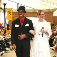 <p>A &quot;groom&quot; and is &quot;bride&quot; attended the Halloween event at Waveny LifeCare Network in New Canaan.</p>