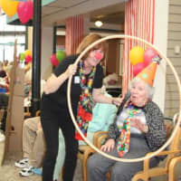 <p>Guests and employees at Waveny LifeCare Network&#x27;s Adult Day Program enjoyed the circus atmosphere.</p>