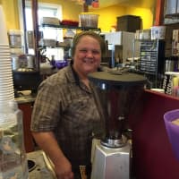 <p>Wendy Cahill, the owner of Molten Java in Bethel.</p>