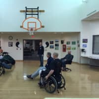 <p>Jeff Moxham is playing basketball as part of his recovery after breaking his back in an accident.</p>