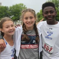 <p>Ashley Nicoletti, Shelby DeJana and Wooder Thoby of Wilton Running Club will race at the Junior Olympics in California.</p>
