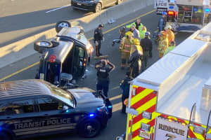 Pinned Pickup Driver Freed In Route 4 Rollover
