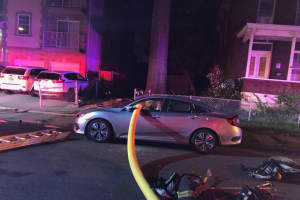 Firefighters Feed Hose Through Window Of Car Blocking Hydrant To Battle Elizabeth Blaze