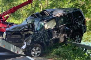 Car Crashes Near Reservoir In Somers