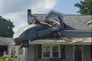 Car 'Intentionally' Flies Into 2nd Floor Of Home: PA Police (PHOTOS)