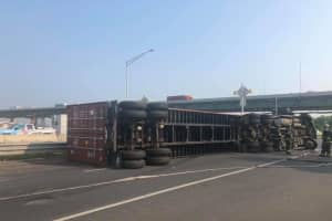 Overturned Tractor Trailer Closes Route 440