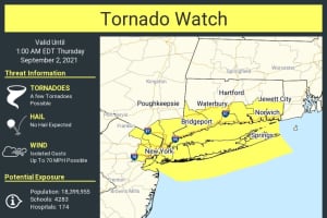 Tornado Watch In Effect For Suffolk County