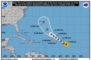 Hurricane Larry Growing Larger, Getting Stronger With 125 MPH Winds: Latest Projected Track