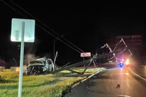 UPDATE: Utility Pole Split, Juvenile Passenger Hospitalized In Route 17 Crash