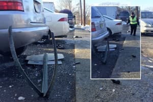 Bergenfield Hit-Run: Stop Sign Sent Flying, Crossing Guard Nearly Struck