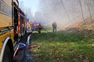 Crews Douse Lawnmower Fire That Spread Through Quarter-Acre Of Hunterdon County Woods (PHOTOS)